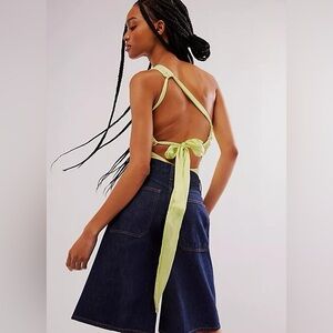 Free People Intimately Can’t Stop Me Asymmetrical Bodysuit | Size Medium | BLUE